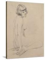 Female nude-Albert Williams-Stretched Canvas