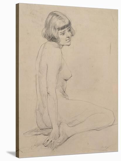 Female nude-Albert Williams-Stretched Canvas