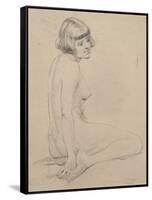 Female nude-Albert Williams-Framed Stretched Canvas