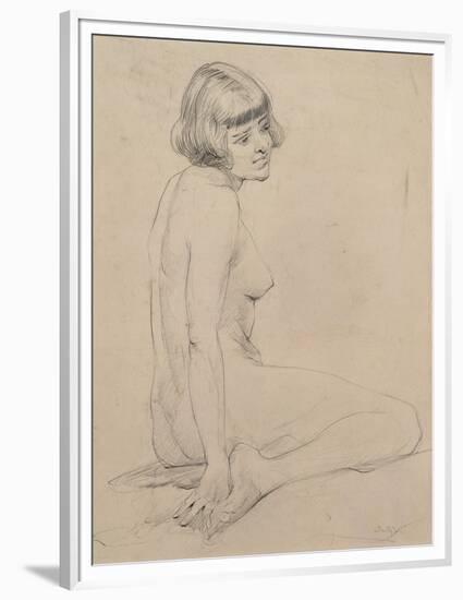 Female nude-Albert Williams-Framed Premium Giclee Print