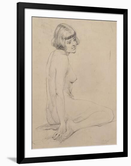 Female nude-Albert Williams-Framed Giclee Print