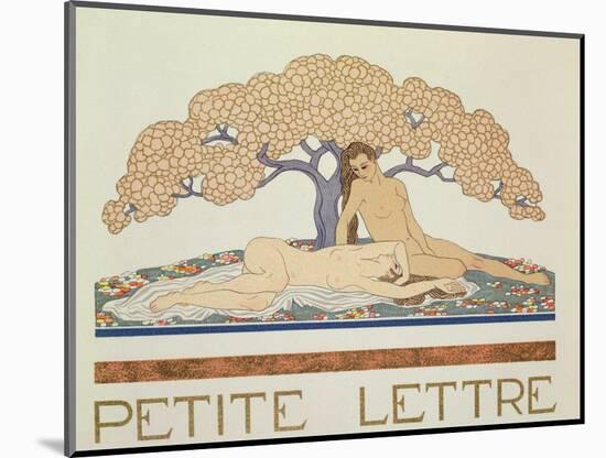 Female Nudes, Illustration from 'Les Mythes' by Paul Valery (1871-1945) Published 1923-Georges Barbier-Mounted Giclee Print