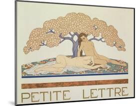 Female Nudes, Illustration from 'Les Mythes' by Paul Valery (1871-1945) Published 1923-Georges Barbier-Mounted Giclee Print