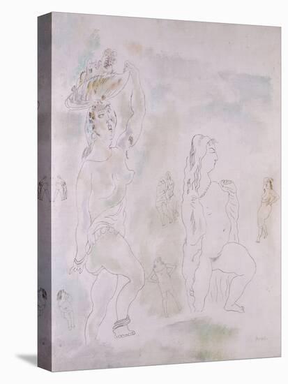 Female Nudes-Jules Pascin-Stretched Canvas