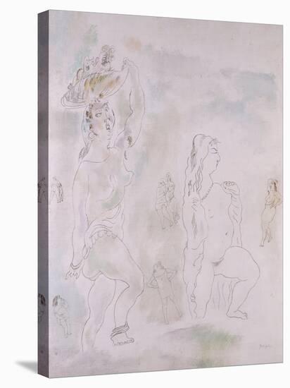 Female Nudes-Jules Pascin-Stretched Canvas