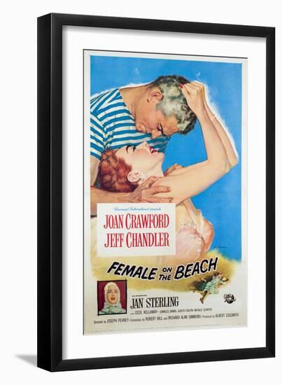 Female on the Beach, Jeff Chandler, Joan Crawford, Jan Sterling, 1955-null-Framed Art Print