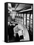 Female Operator at the Console of the 'Raydac', Raytheon Digital Automatic Computer, August 2, 1952-null-Framed Stretched Canvas