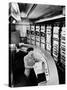 Female Operator at the Console of the 'Raydac', Raytheon Digital Automatic Computer, August 2, 1952-null-Stretched Canvas