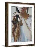 Female Plaiting Hair-Carolina Hernandez-Framed Photographic Print