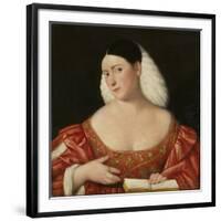 Female Portrait-Bernardino Licinio-Framed Giclee Print