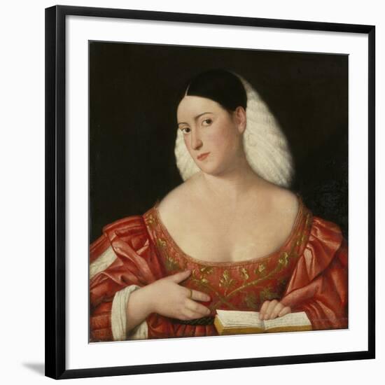 Female Portrait-Bernardino Licinio-Framed Giclee Print