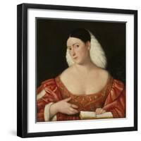 Female Portrait-Bernardino Licinio-Framed Giclee Print