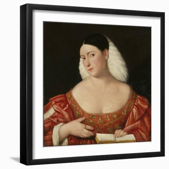 Female Portrait-Bernardino Licinio-Framed Giclee Print