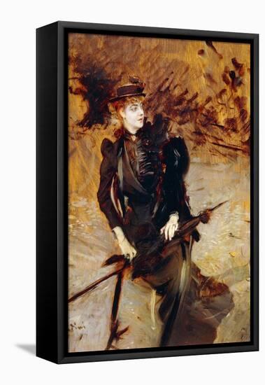 Female Portrait-Giovanni Boldini-Framed Stretched Canvas