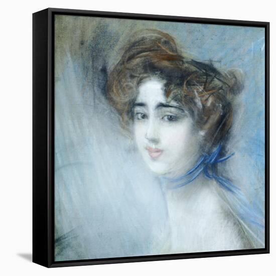 Female Portrait-Giovanni Boldini-Framed Stretched Canvas