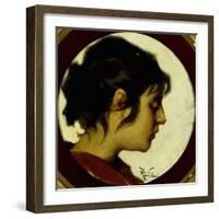 Female Profile-Aleardo Villa-Framed Giclee Print