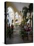 Female Reed Trio Playing to Diners at the Santo Angel Restaurant, Plaza Vieja, Old Havana-John Harden-Stretched Canvas