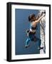Female Rock Climber Reaching for a Grip, New Paltz, New York, USA-null-Framed Photographic Print