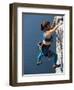 Female Rock Climber Reaching for a Grip, New Paltz, New York, USA-null-Framed Photographic Print