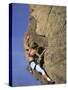 Female Rock Climber-null-Stretched Canvas