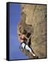 Female Rock Climber-null-Framed Stretched Canvas