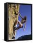 Female Rock Climber-null-Framed Stretched Canvas