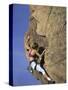 Female Rock Climber-null-Stretched Canvas