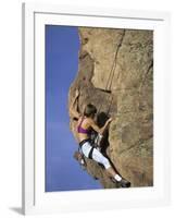 Female Rock Climber-null-Framed Photographic Print