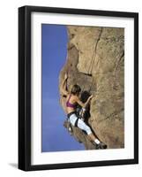 Female Rock Climber-null-Framed Photographic Print