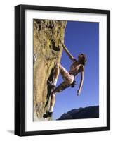 Female Rock Climber-null-Framed Photographic Print