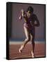 Female Runner at the Start of a Track Race-null-Framed Stretched Canvas