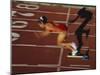 Female Runner at the Start of a Track Race-null-Mounted Photographic Print