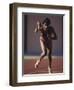 Female Runner at the Start of a Track Race-null-Framed Photographic Print