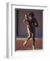 Female Runner at the Start of a Track Race-null-Framed Photographic Print