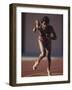 Female Runner at the Start of a Track Race-null-Framed Photographic Print