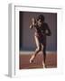 Female Runner at the Start of a Track Race-null-Framed Photographic Print