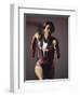 Female Runner Competing in a Track Race-null-Framed Photographic Print