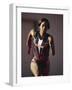 Female Runner Competing in a Track Race-null-Framed Photographic Print