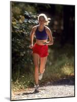 Female Runner Out on the Trails-null-Mounted Photographic Print