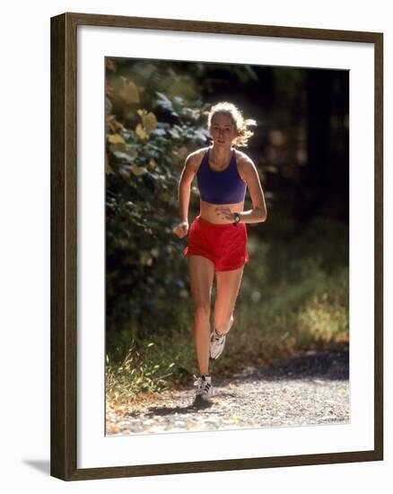 Female Runner Out on the Trails-null-Framed Photographic Print