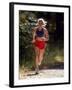 Female Runner Out on the Trails-null-Framed Photographic Print