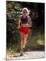 Female Runner Out on the Trails-null-Mounted Photographic Print