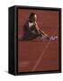 Female Runner Takinfg a Break During Training-null-Framed Stretched Canvas