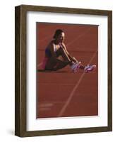 Female Runner Takinfg a Break During Training-null-Framed Photographic Print