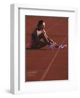 Female Runner Takinfg a Break During Training-null-Framed Photographic Print