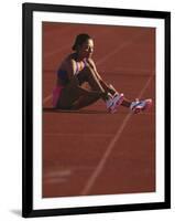 Female Runner Takinfg a Break During Training-null-Framed Photographic Print