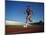 Female Runner Training on the Track-null-Mounted Photographic Print