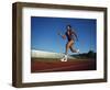 Female Runner Training on the Track-null-Framed Photographic Print