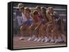 Female Runners at the Start of a Track Race-null-Framed Stretched Canvas