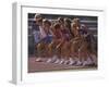 Female Runners at the Start of a Track Race-null-Framed Photographic Print